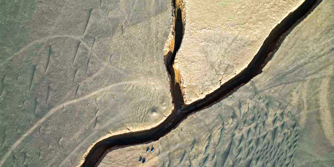 دره زبان مار یا تنگه زبان مار عکس هوایی